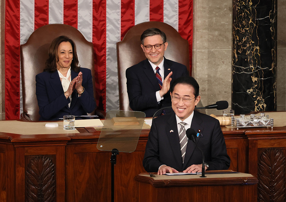 Prime Minister Kishida gave a speech at a joint meting of the U.S. congress.